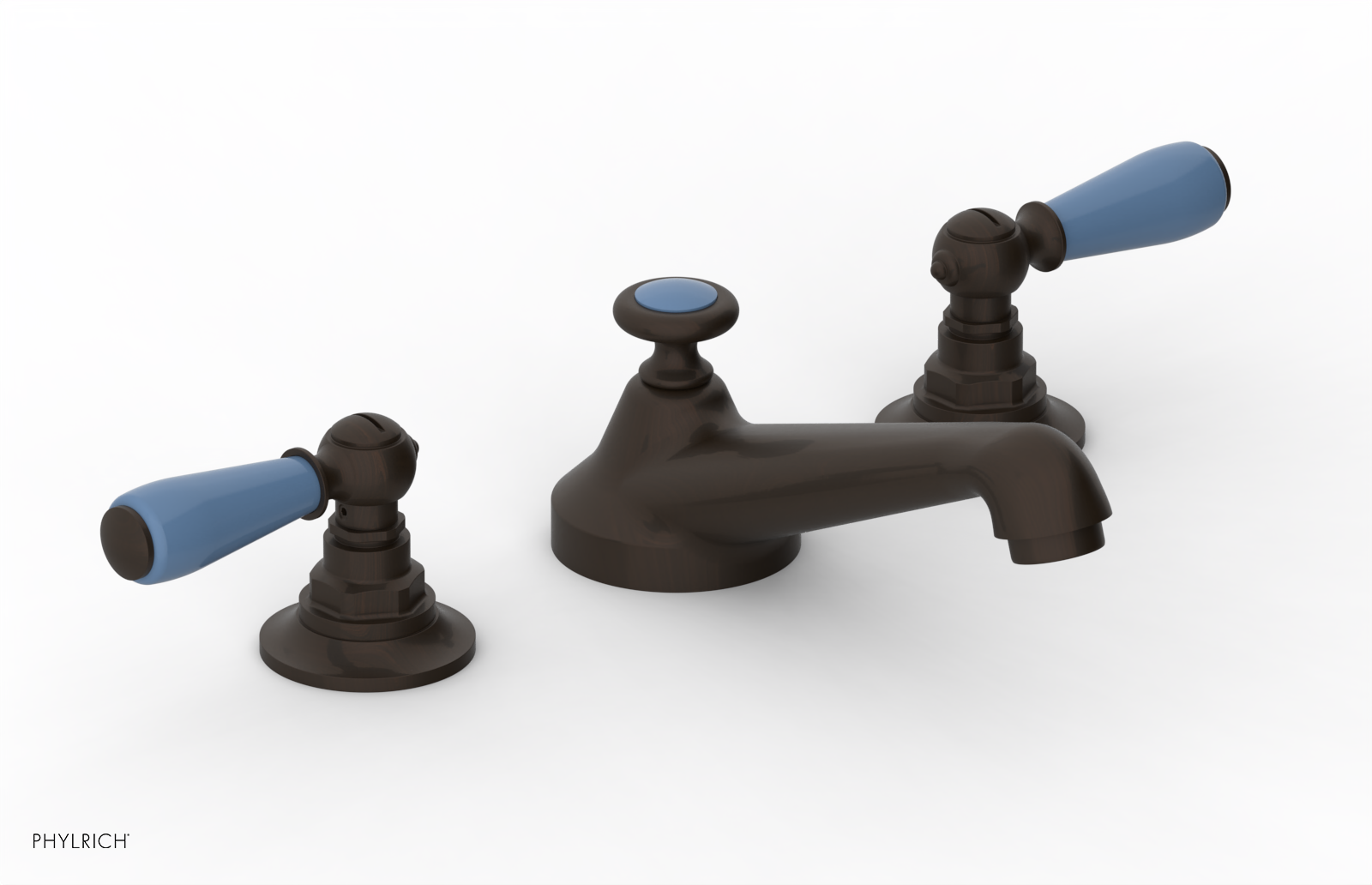 Phylrich Jamestown Low Spout Widespread Faucet with Lever Handle