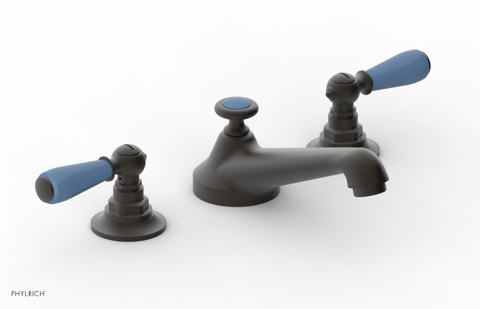 Phylrich Jamestown Low Spout Widespread Faucet with Lever Handle