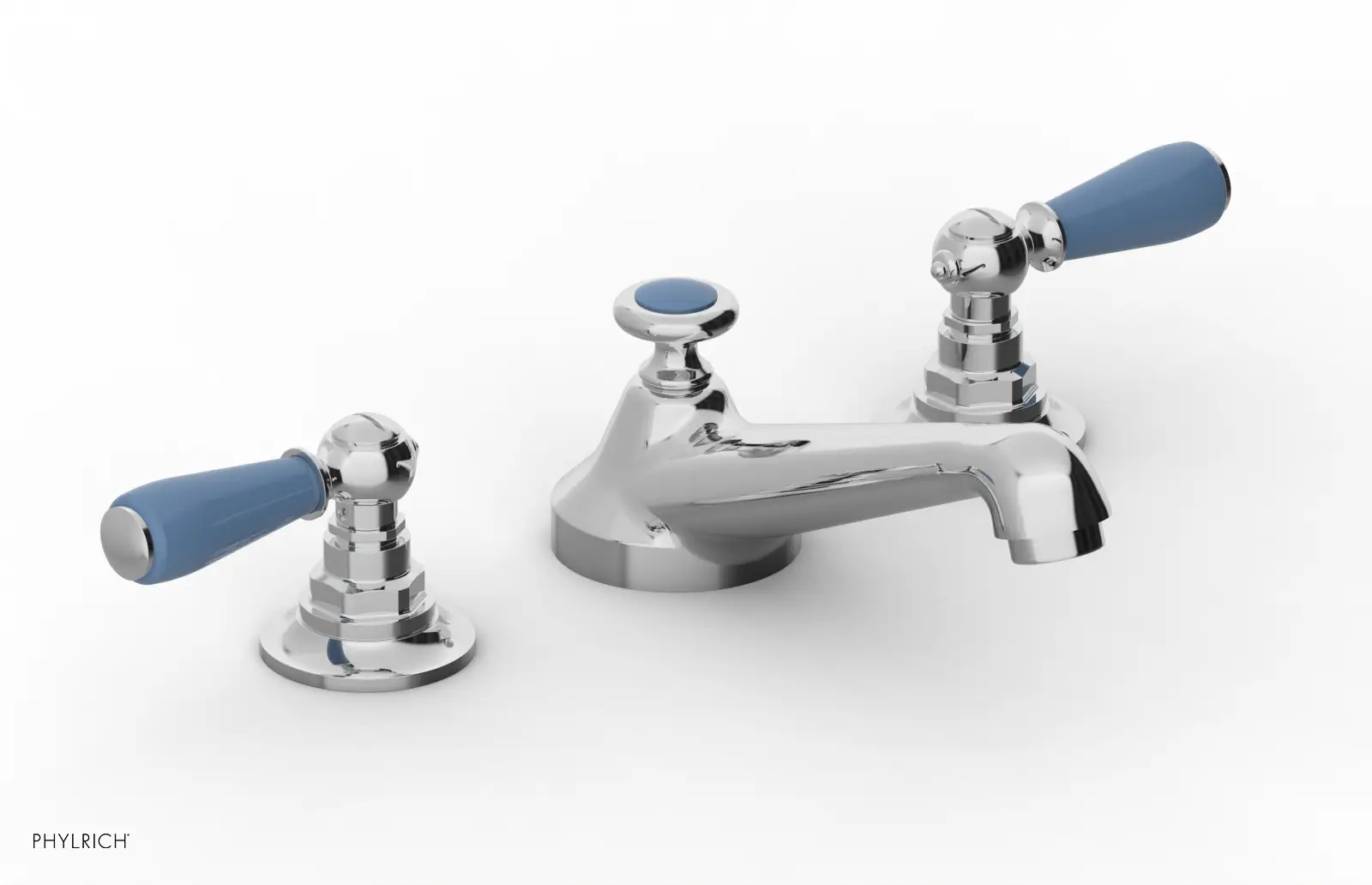Phylrich Jamestown Low Spout Widespread Faucet with Lever Handle by Phylrich