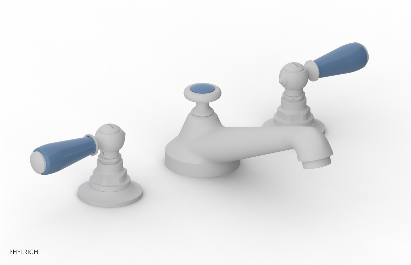 Phylrich Jamestown Low Spout Widespread Faucet with Lever Handle