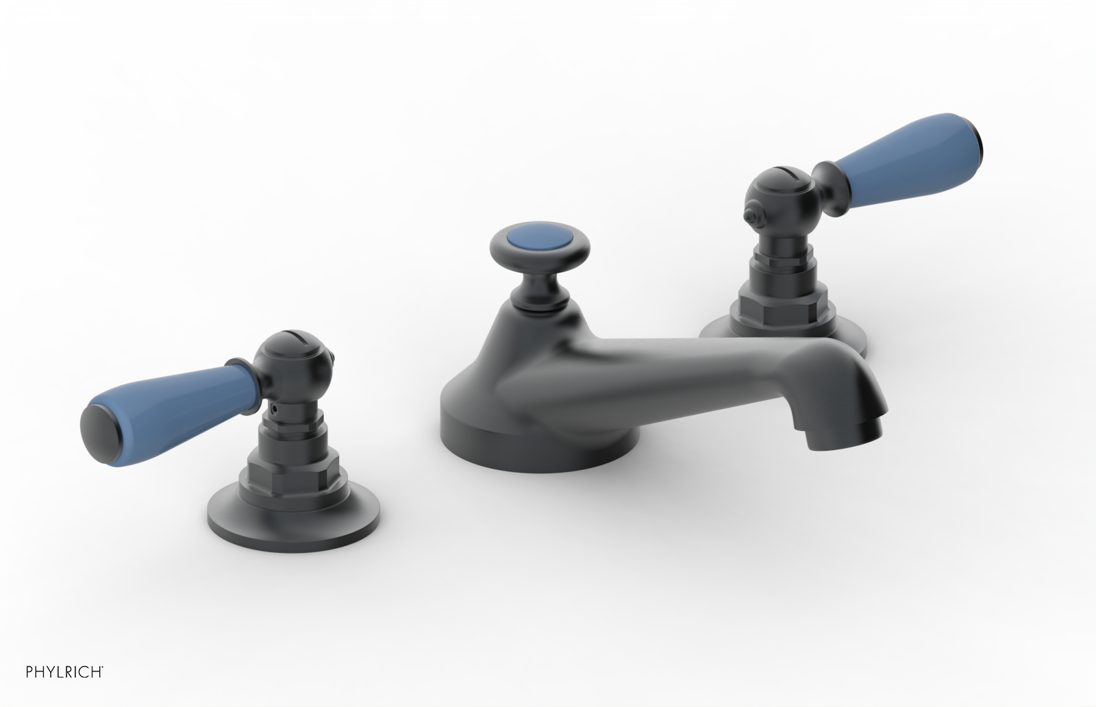 Phylrich Jamestown Low Spout Widespread Faucet with Lever Handle by Phylrich