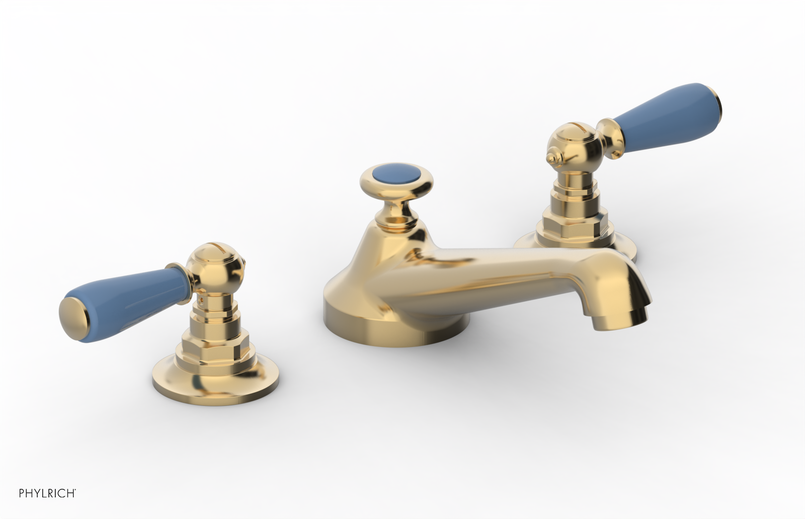 Phylrich Jamestown Low Spout Widespread Faucet with Lever Handle by Phylrich