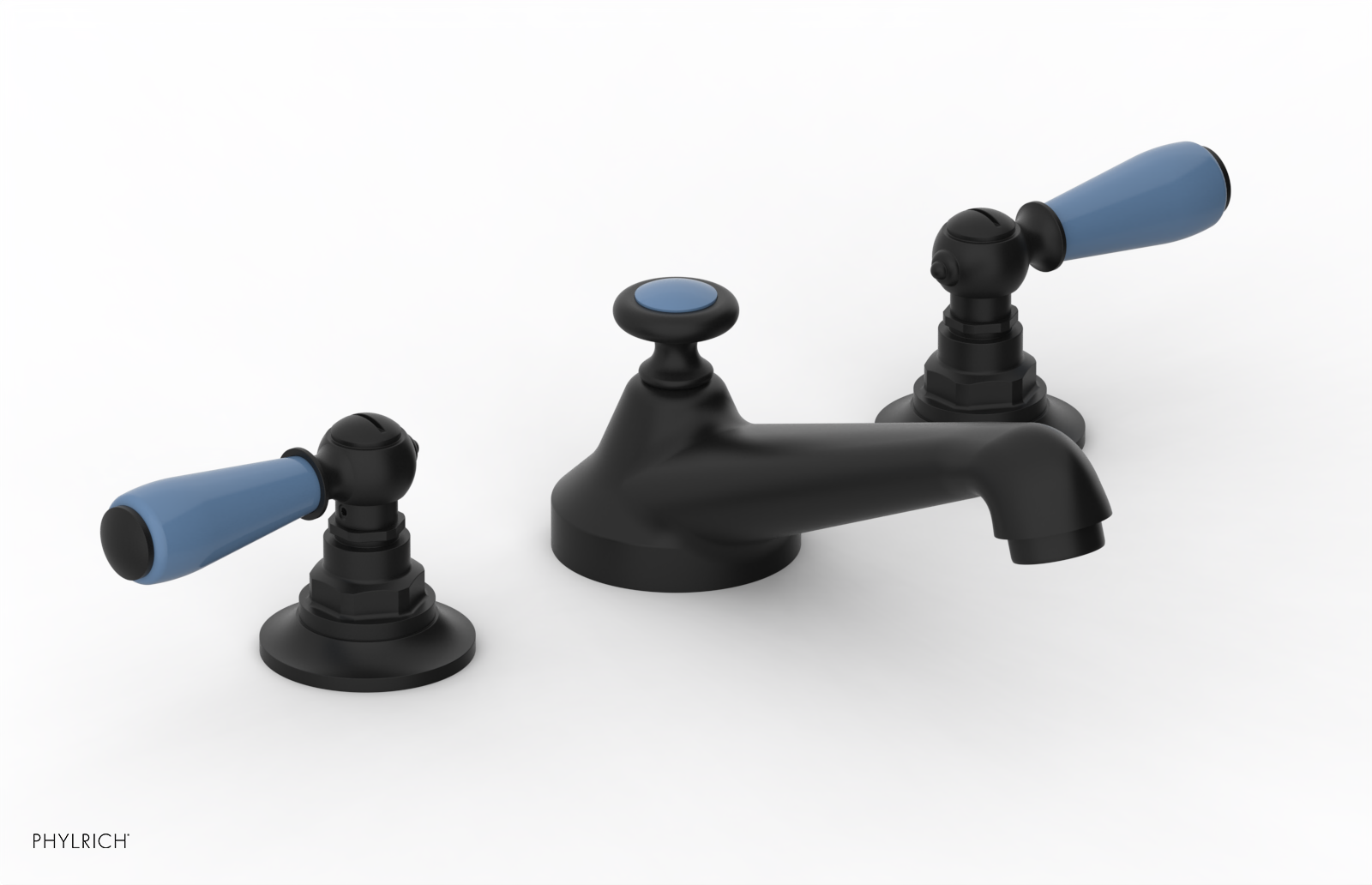 Phylrich Jamestown Low Spout Widespread Faucet with Lever Handle