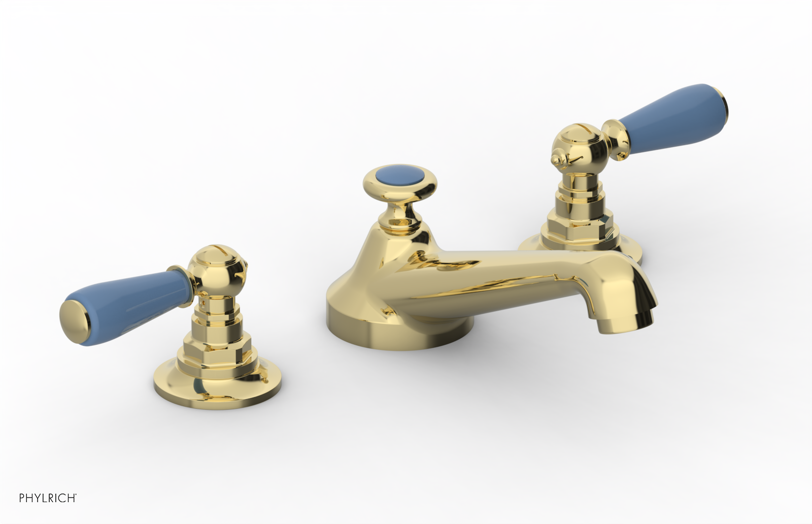 Phylrich Jamestown Low Spout Widespread Faucet with Lever Handle by Phylrich