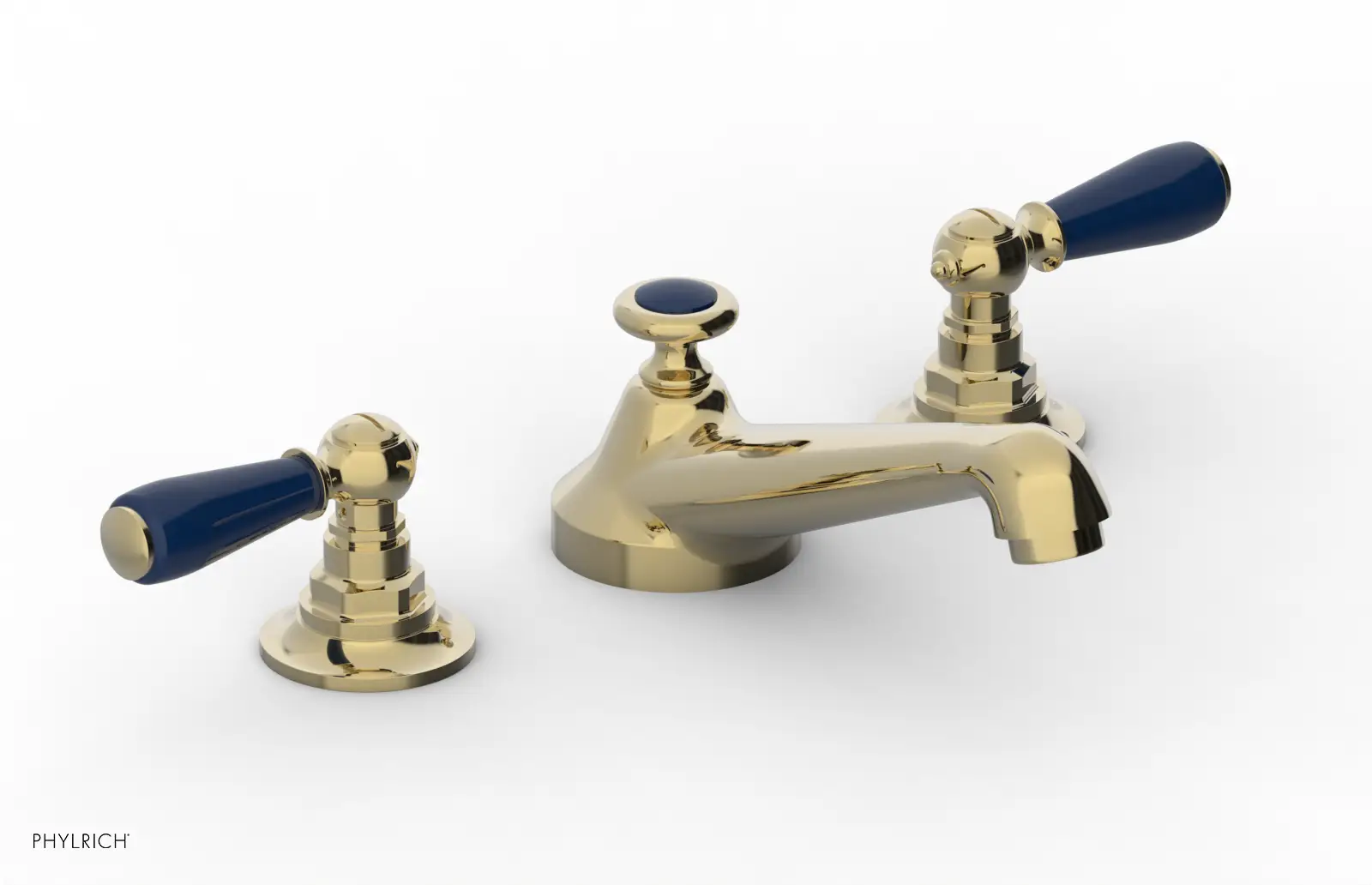 Phylrich Jamestown Low Spout Widespread Faucet with Lever Handle by Phylrich