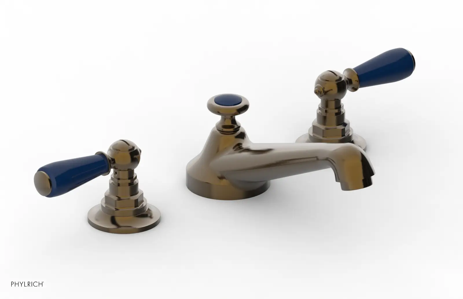 Phylrich Jamestown Low Spout Widespread Faucet with Lever Handle by Phylrich