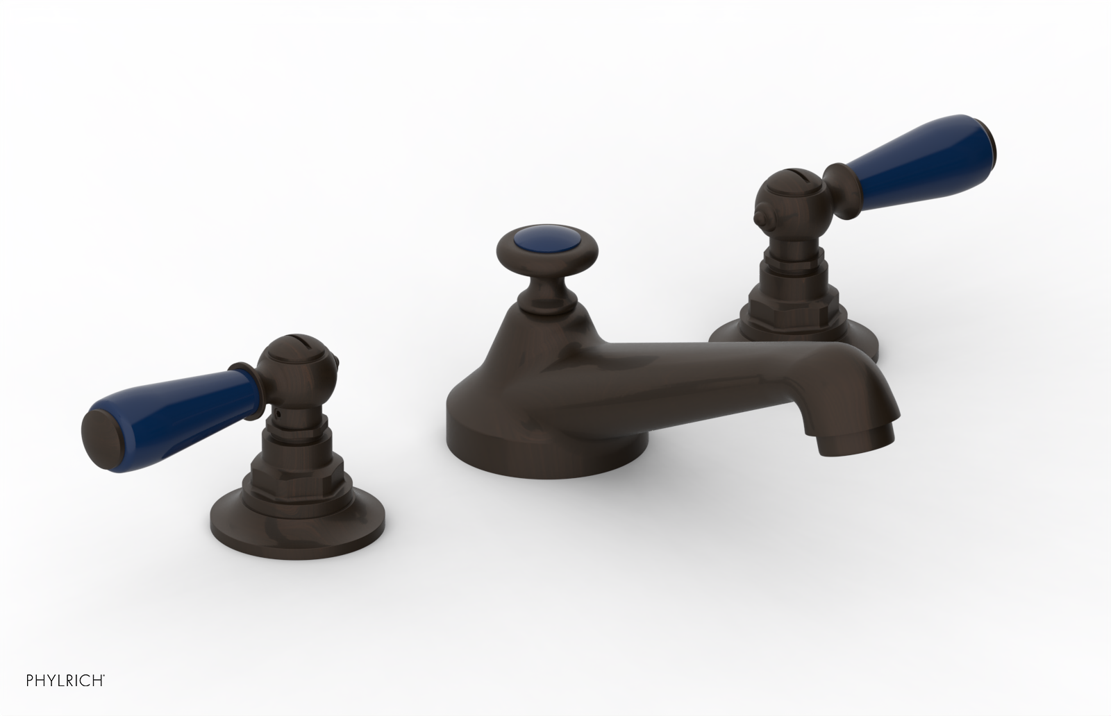 Phylrich Jamestown Low Spout Widespread Faucet with Lever Handle