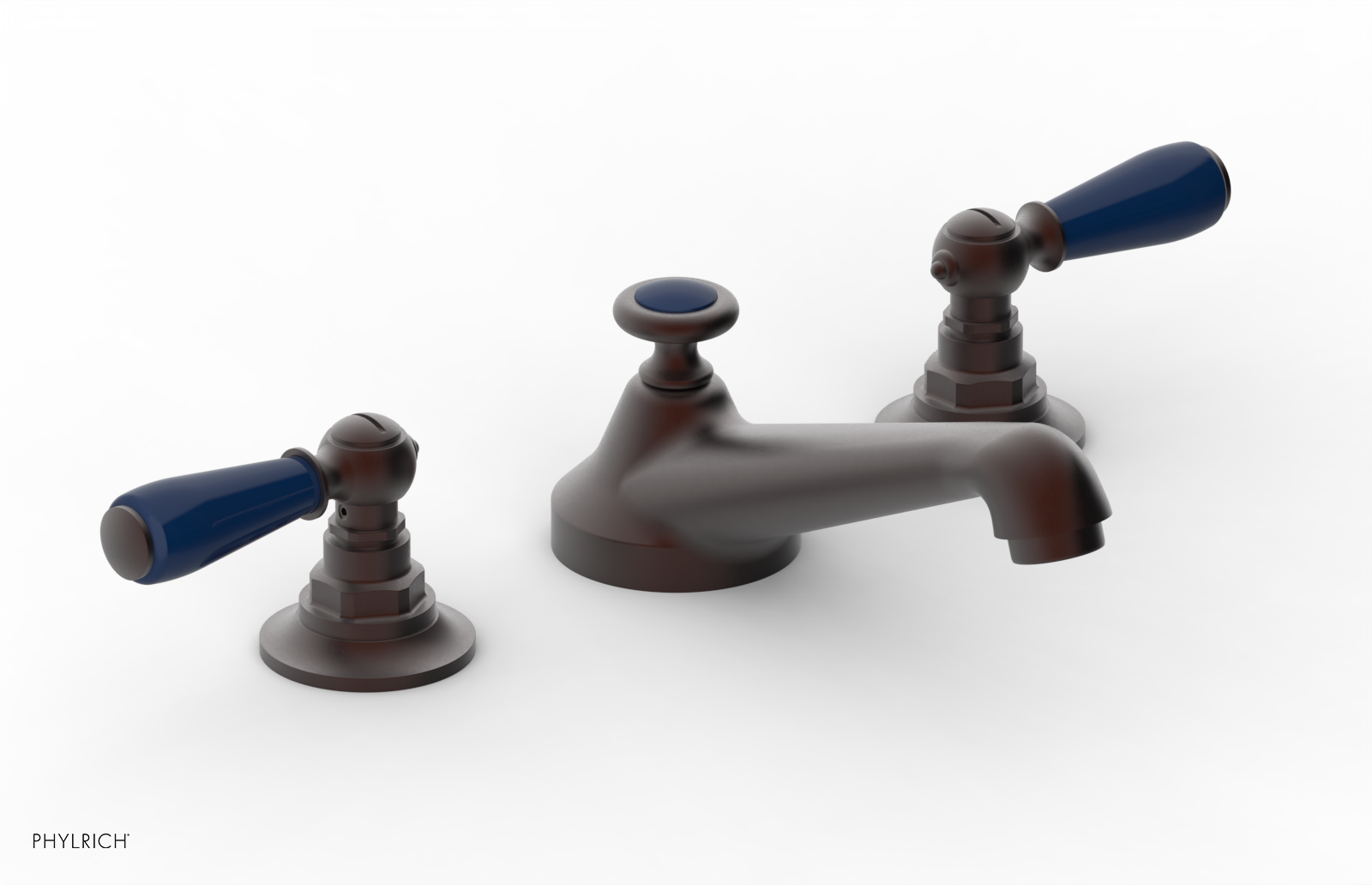 Phylrich Jamestown Low Spout Widespread Faucet with Lever Handle