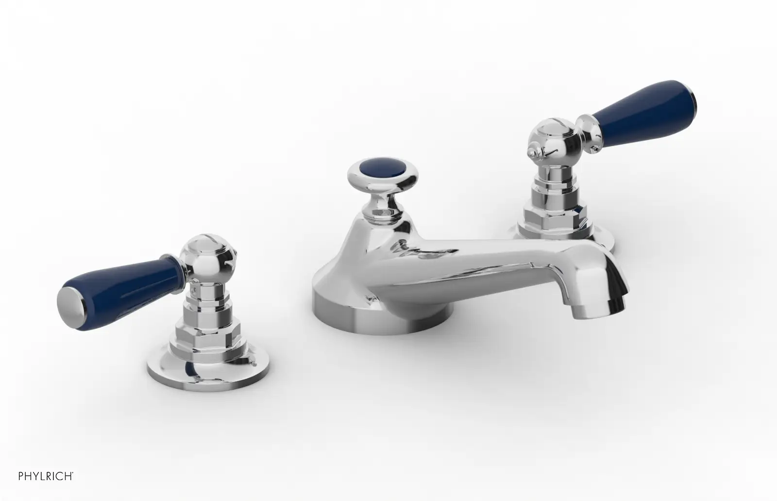 Phylrich Jamestown Low Spout Widespread Faucet with Lever Handle by Phylrich