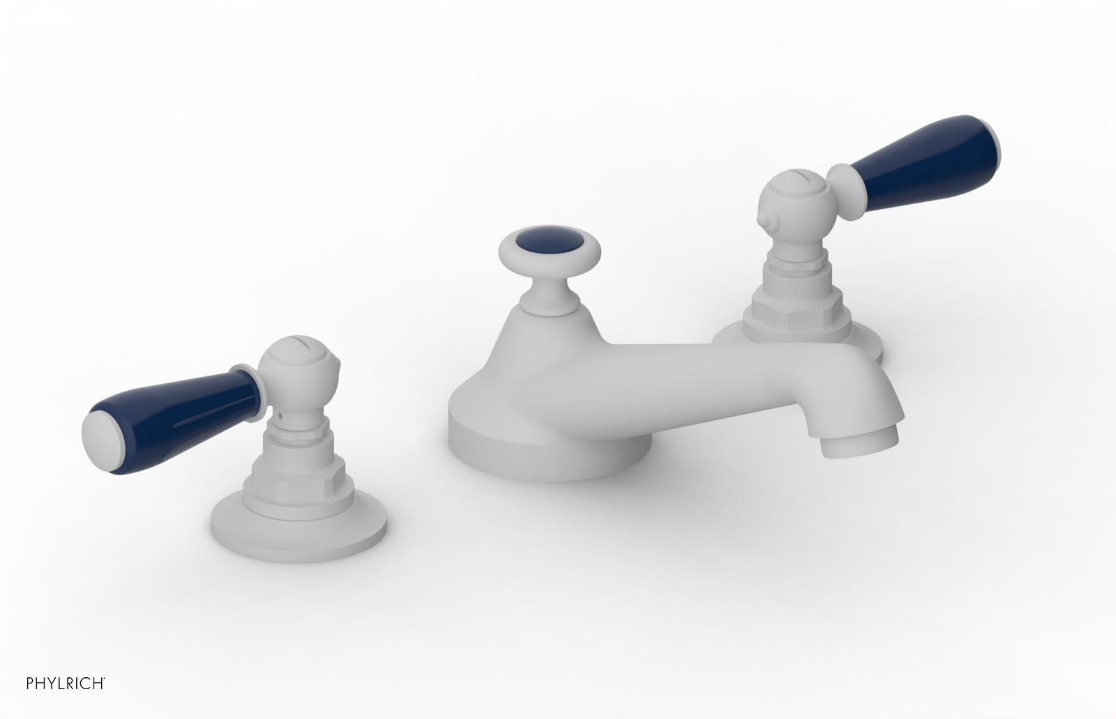 Phylrich Jamestown Low Spout Widespread Faucet with Lever Handle