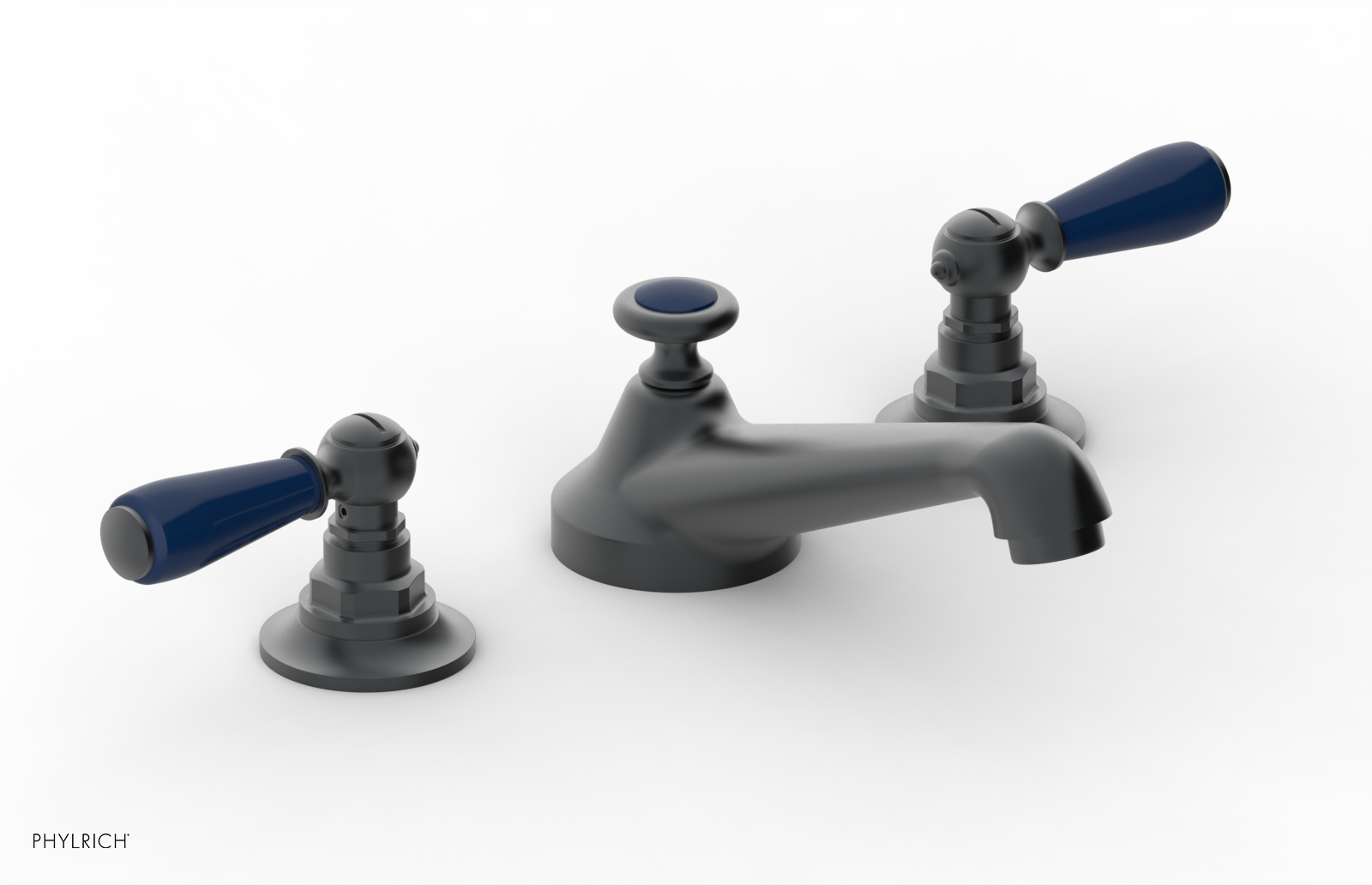 Phylrich Jamestown Low Spout Widespread Faucet with Lever Handle