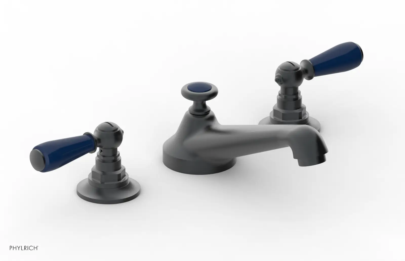 Phylrich Jamestown Low Spout Widespread Faucet with Lever Handle by Phylrich