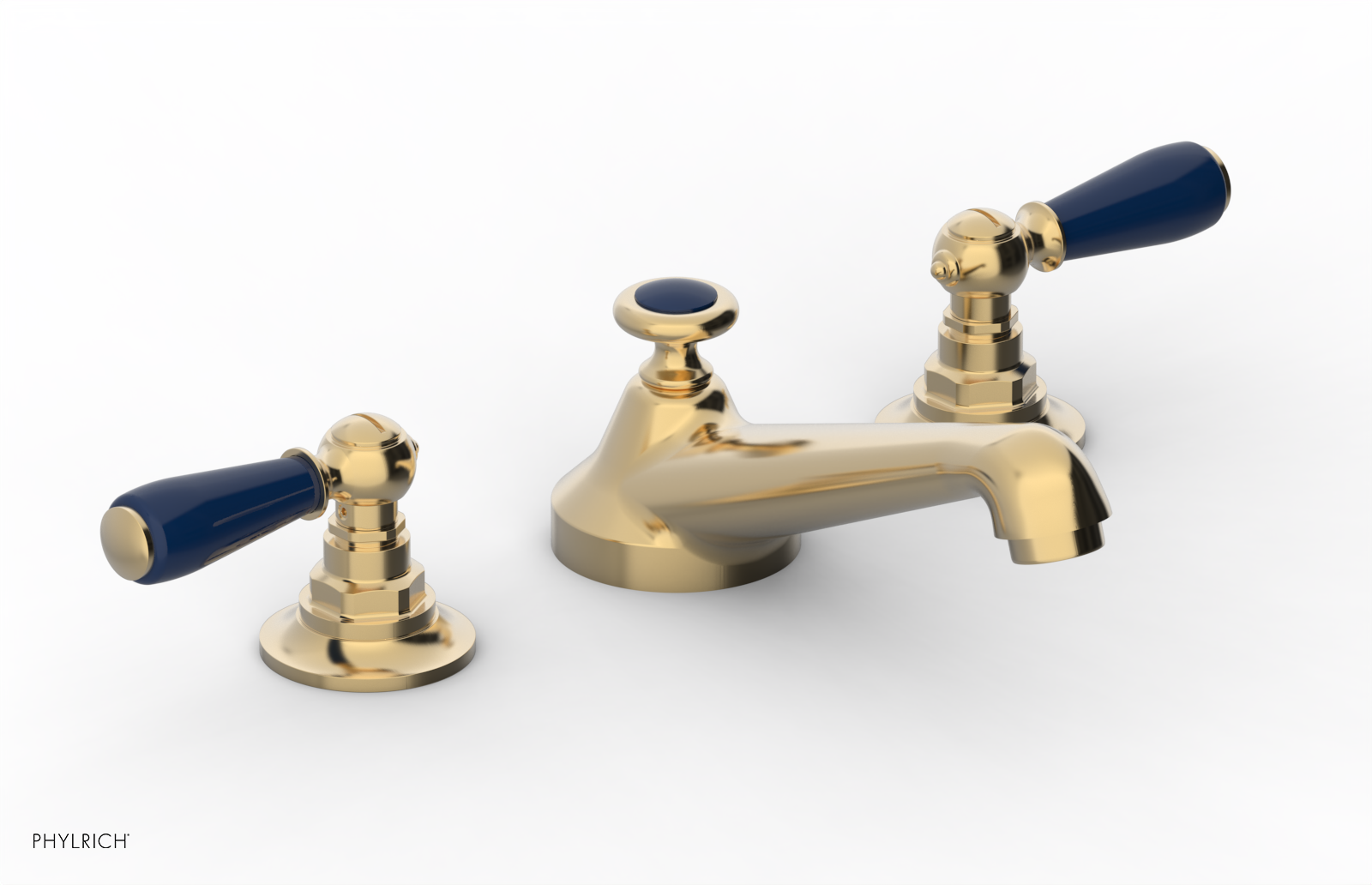Phylrich Jamestown Low Spout Widespread Faucet with Lever Handle by Phylrich