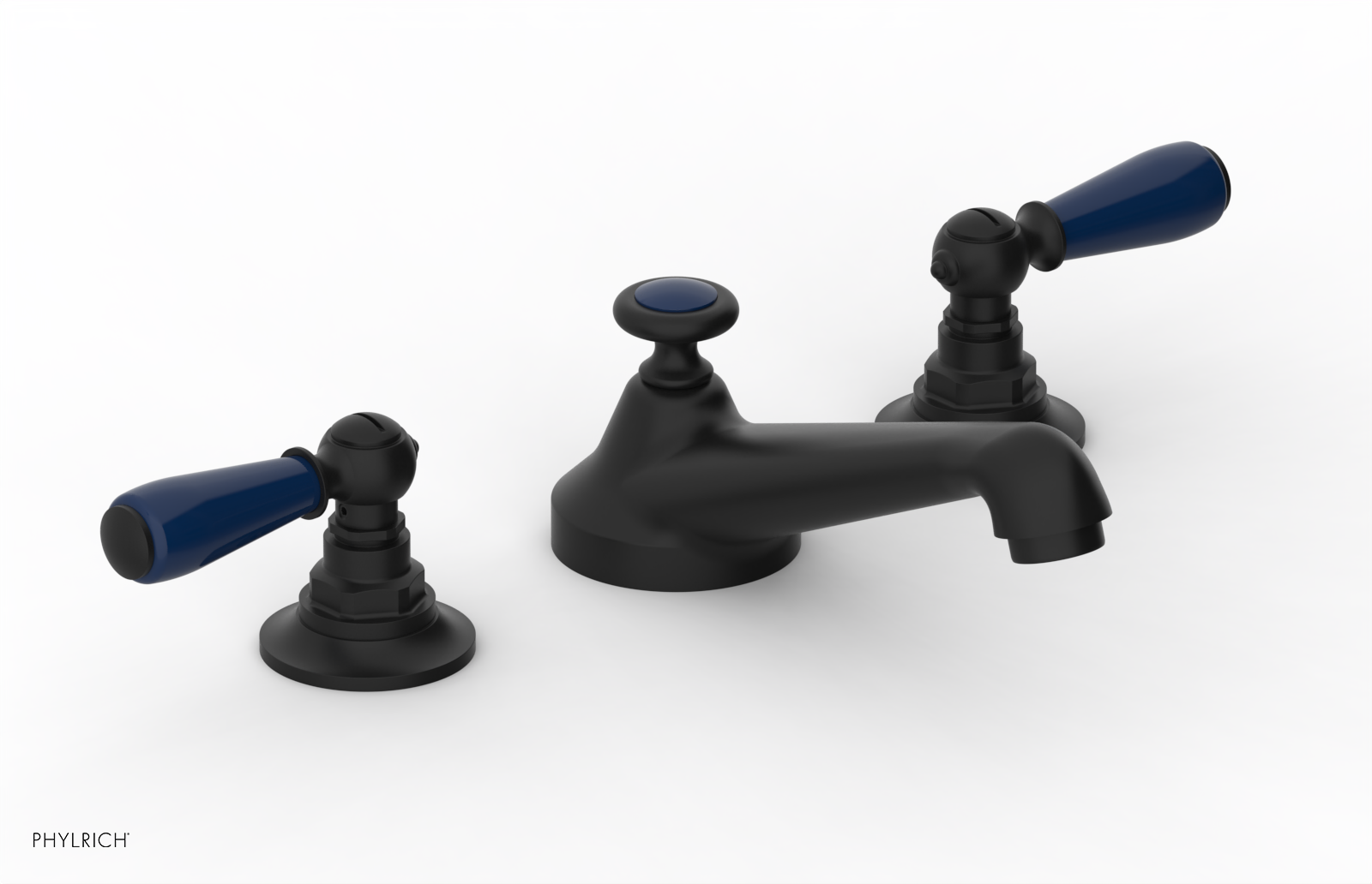 Phylrich Jamestown Low Spout Widespread Faucet with Lever Handle