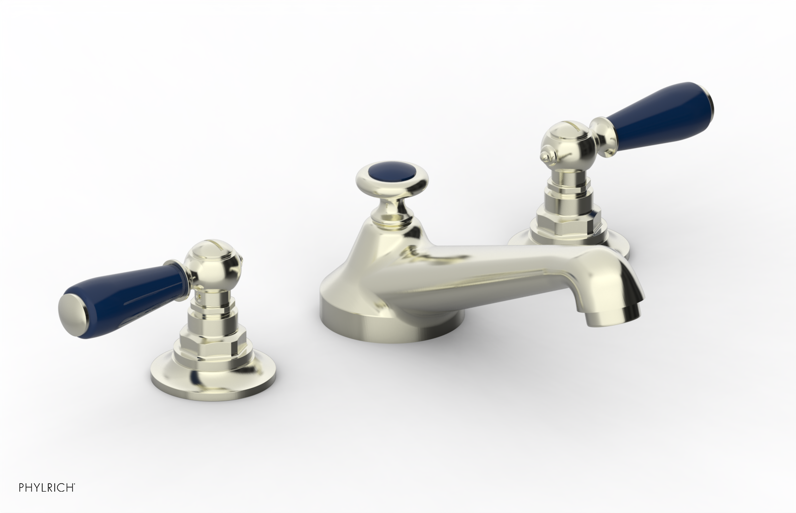 Phylrich Jamestown Low Spout Widespread Faucet with Lever Handle by Phylrich