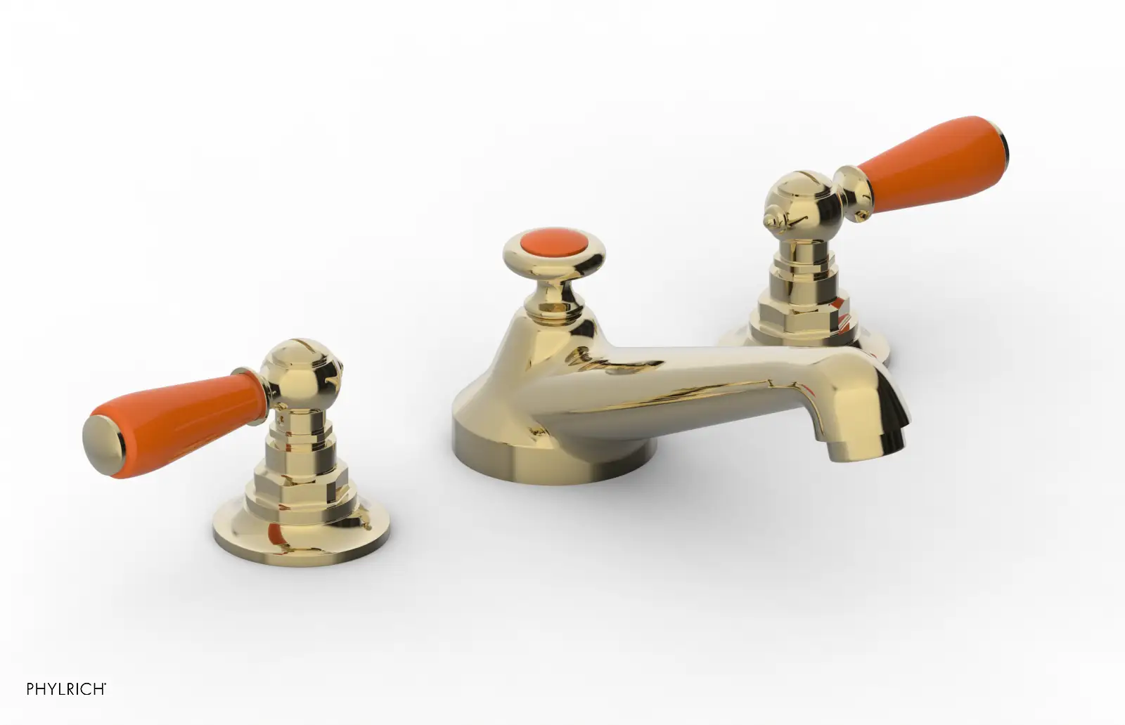 Phylrich Jamestown Low Spout Widespread Faucet with Lever Handle by Phylrich
