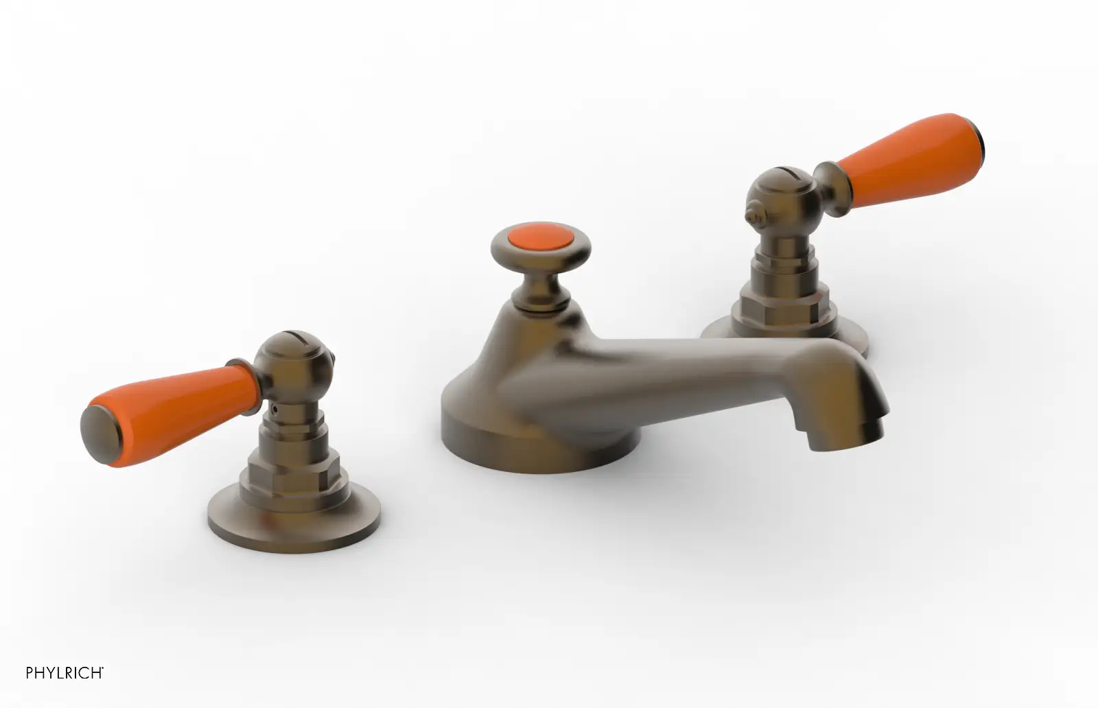 Phylrich Jamestown Low Spout Widespread Faucet with Lever Handle by Phylrich