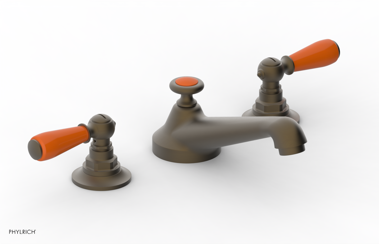 Phylrich Jamestown Low Spout Widespread Faucet with Lever Handle by Phylrich