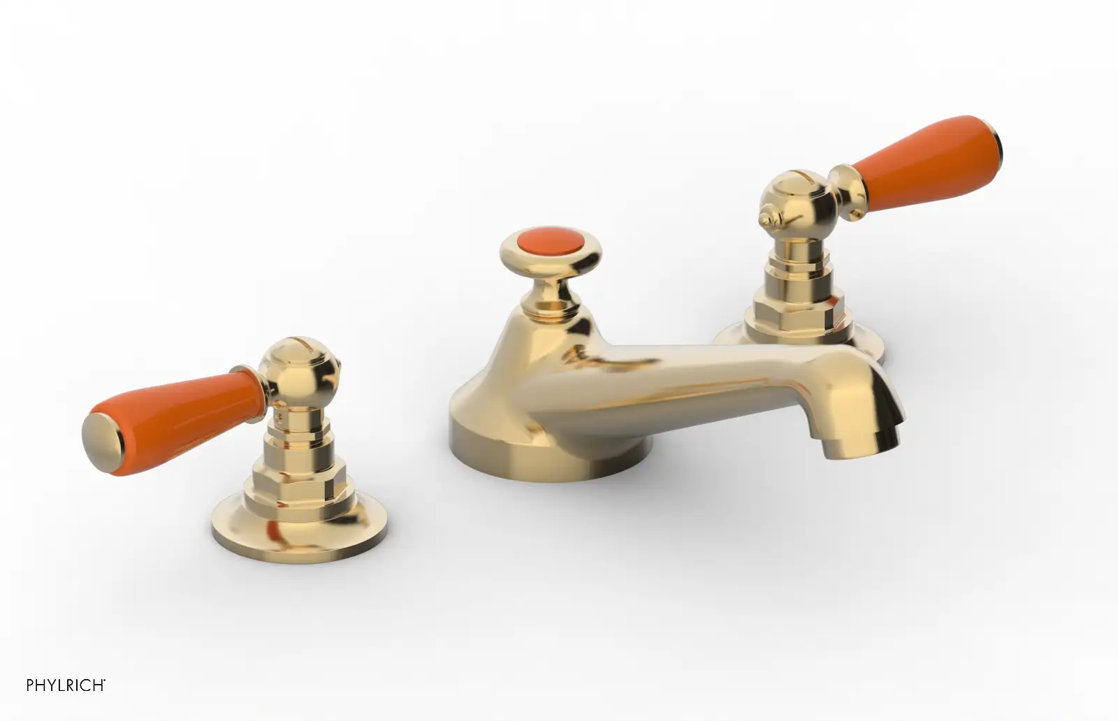 Phylrich Jamestown Low Spout Widespread Faucet with Lever Handle by Phylrich
