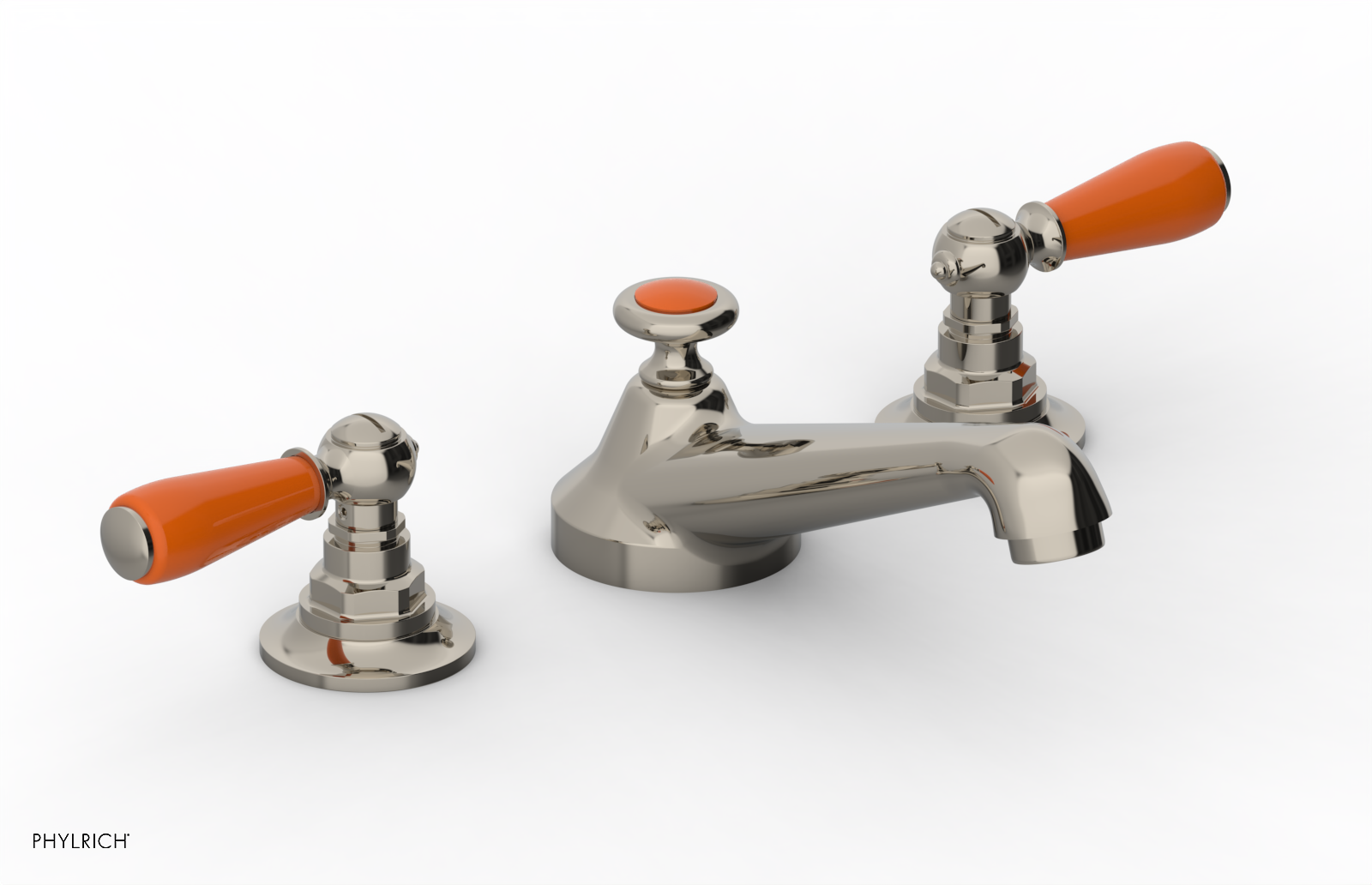 Phylrich Jamestown Low Spout Widespread Faucet with Lever Handle