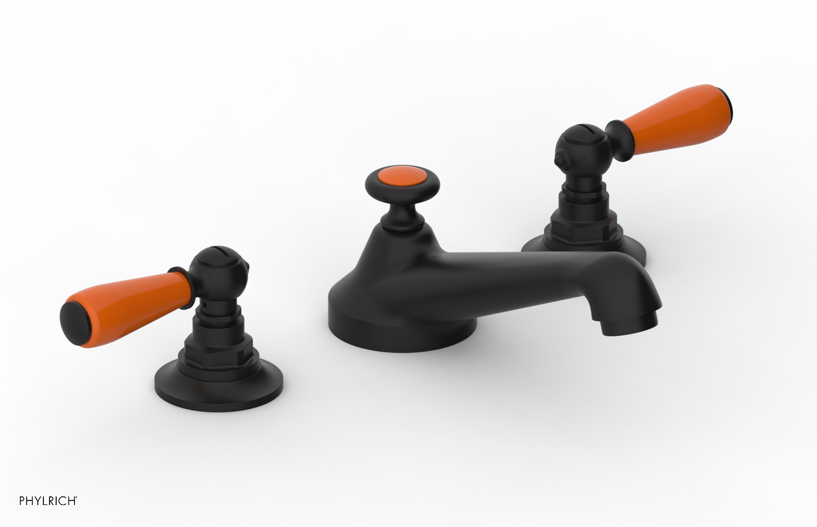 Phylrich Jamestown Low Spout Widespread Faucet with Lever Handle