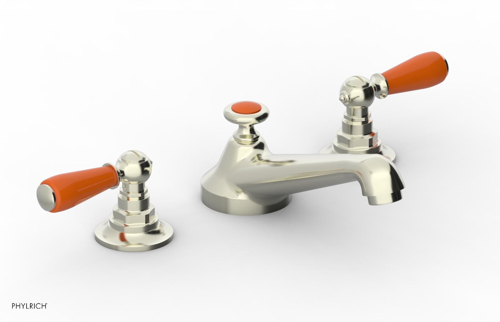 Phylrich Jamestown Low Spout Widespread Faucet with Lever Handle by Phylrich