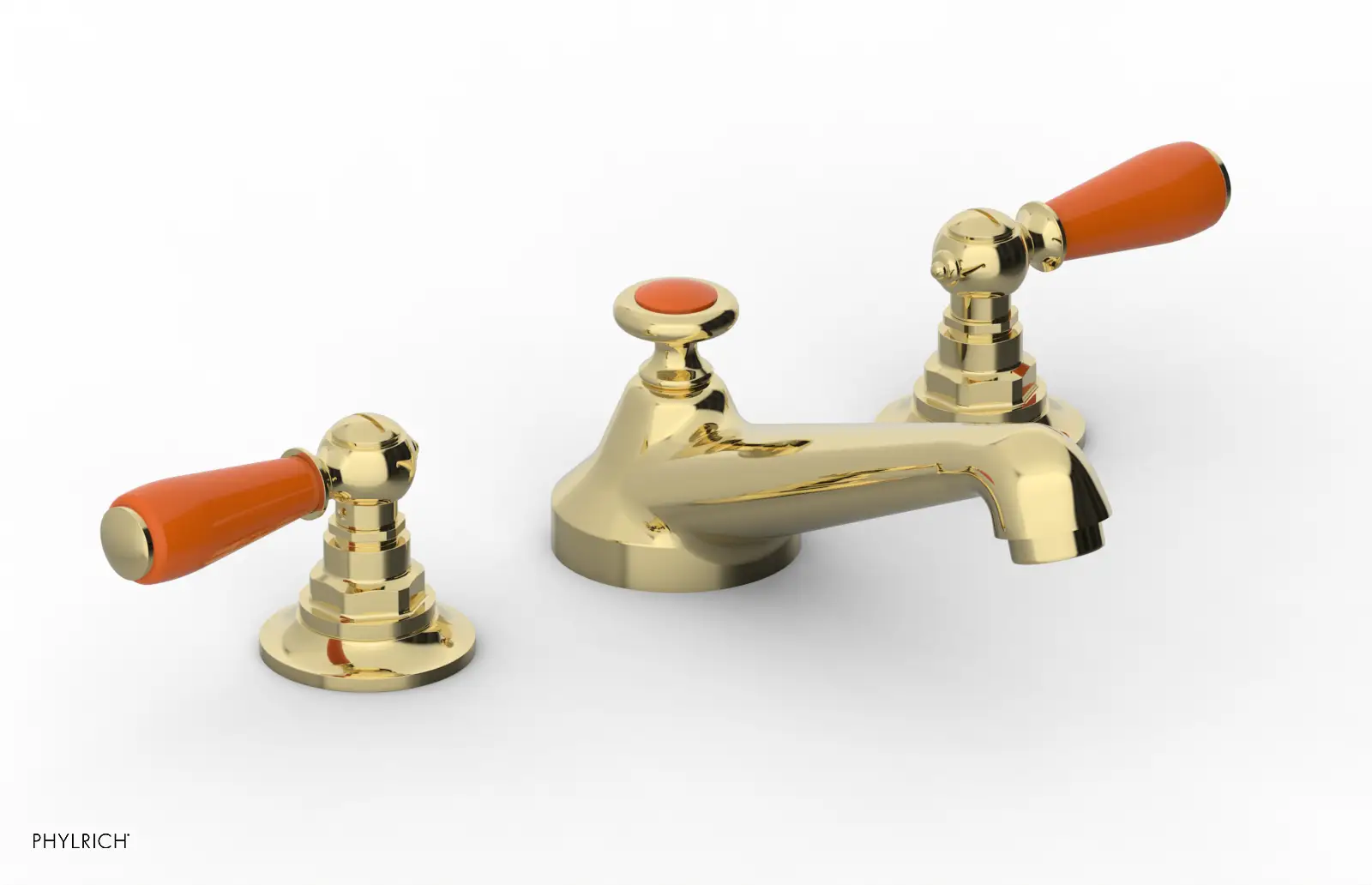 Phylrich Jamestown Low Spout Widespread Faucet with Lever Handle by Phylrich