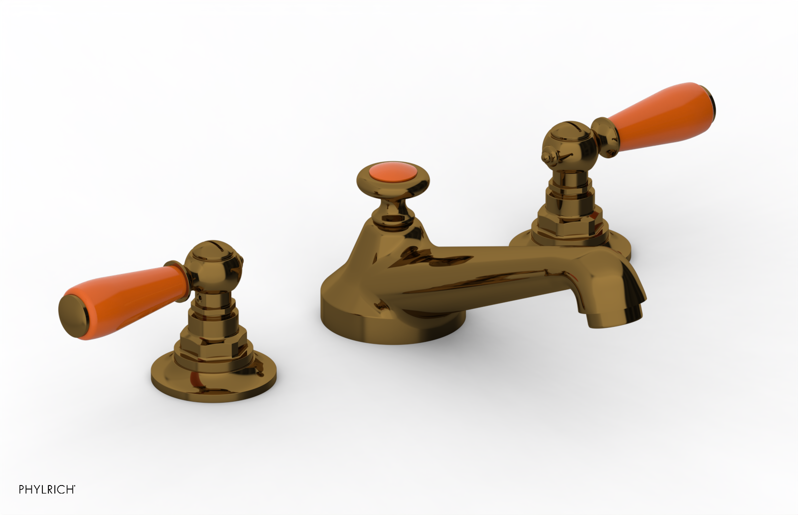 Phylrich Jamestown Low Spout Widespread Faucet with Lever Handle