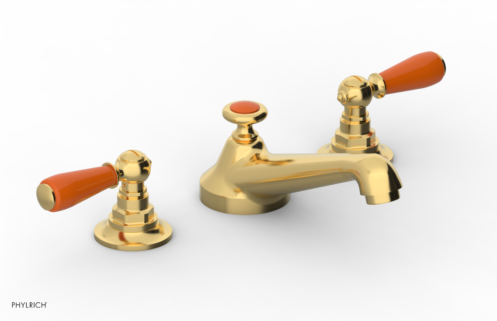 Phylrich Jamestown Low Spout Widespread Faucet with Lever Handle by Phylrich