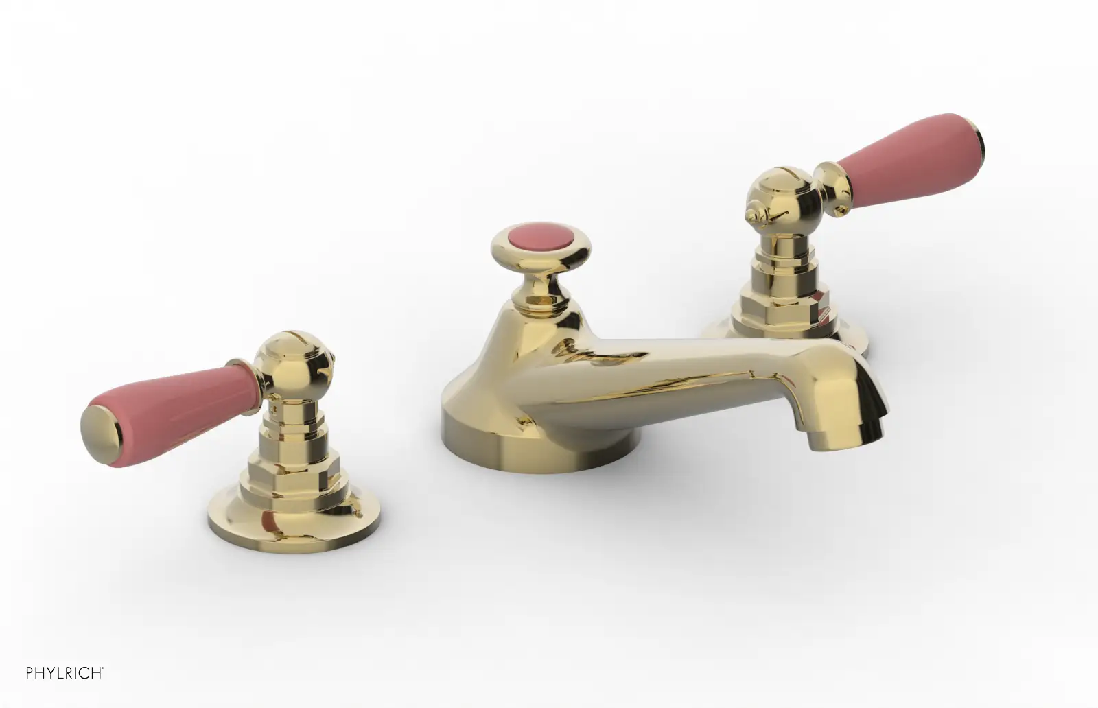 Phylrich Jamestown Low Spout Widespread Faucet with Lever Handle by Phylrich
