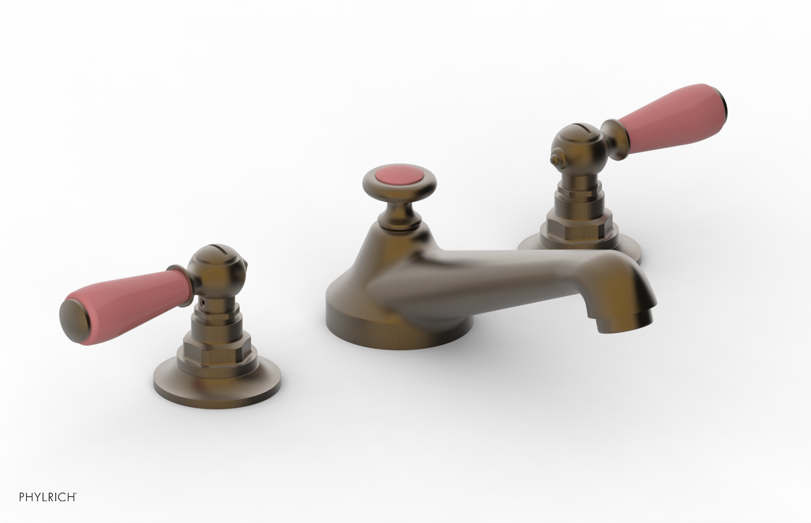 Phylrich Jamestown Low Spout Widespread Faucet with Lever Handle by Phylrich