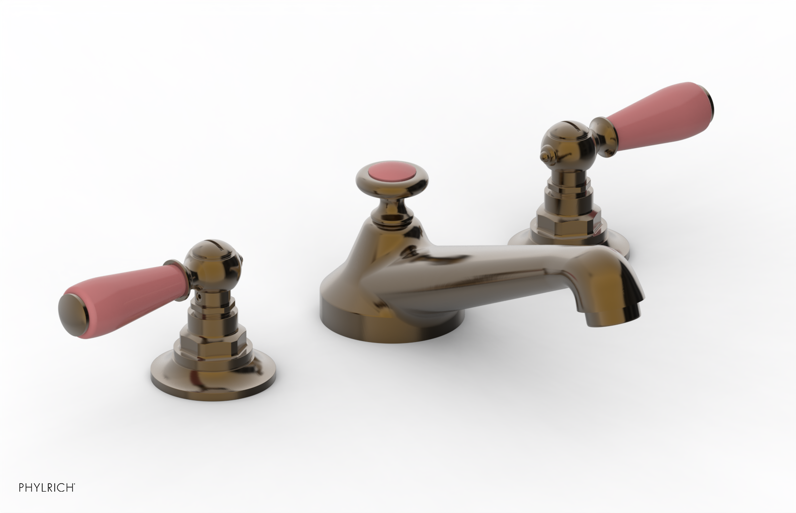 Phylrich Jamestown Low Spout Widespread Faucet with Lever Handle