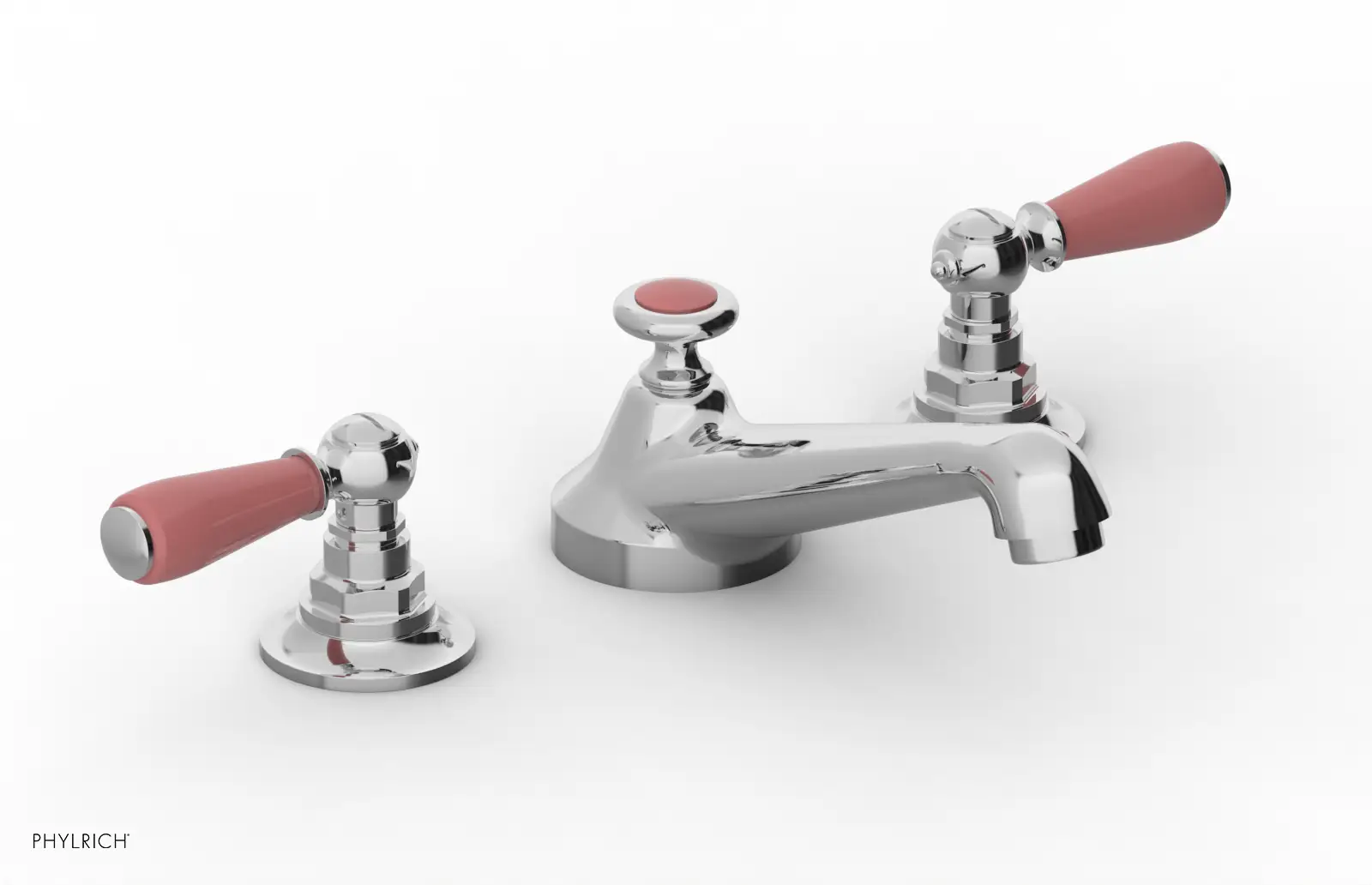 Phylrich Jamestown Low Spout Widespread Faucet with Lever Handle by Phylrich