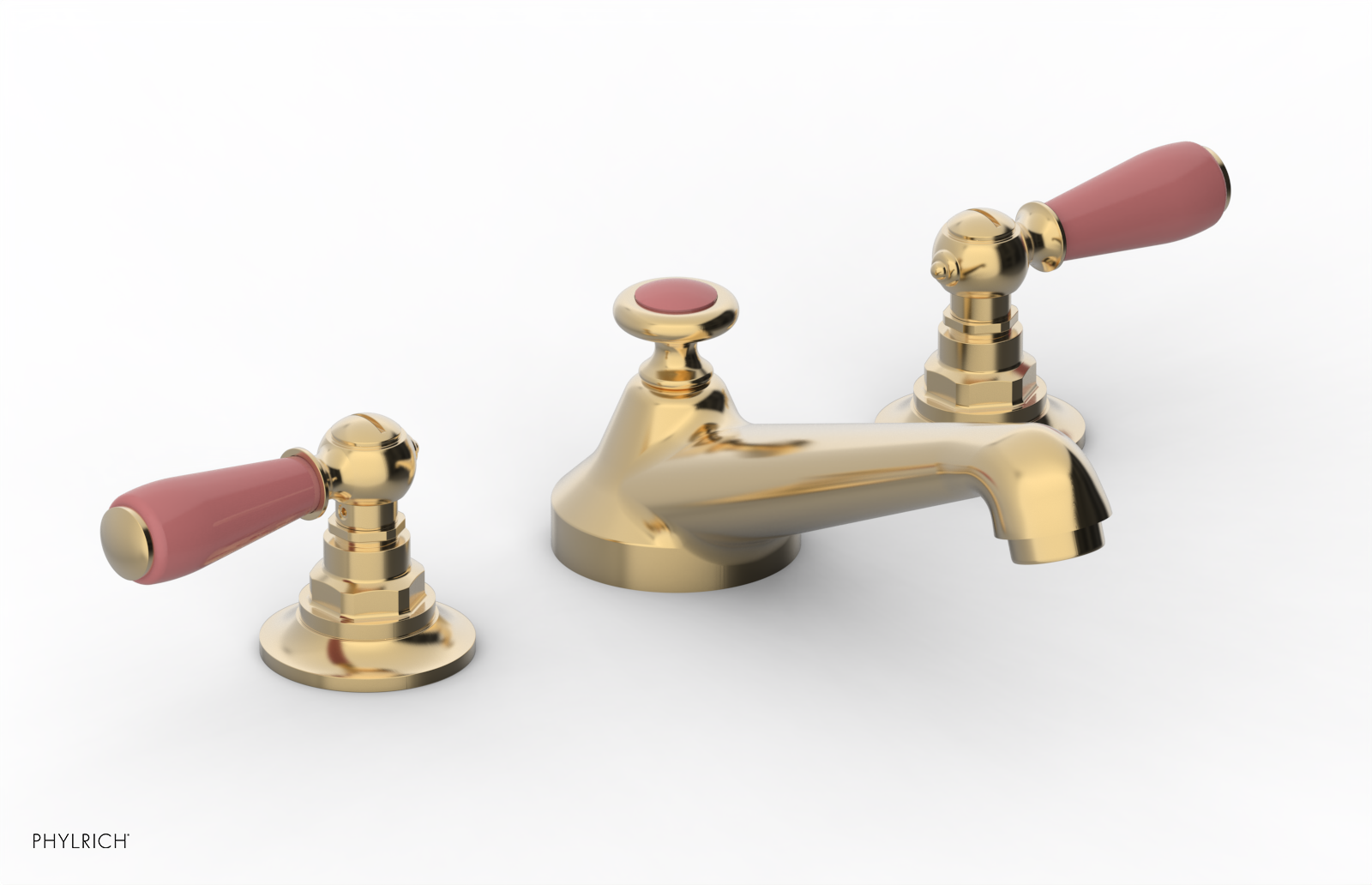 Phylrich Jamestown Low Spout Widespread Faucet with Lever Handle