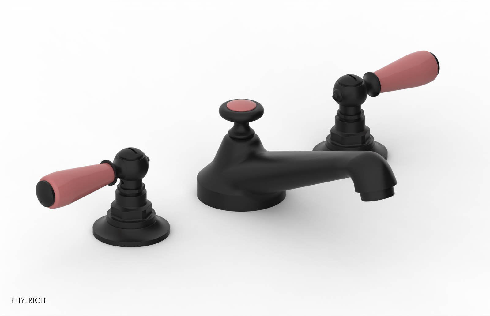 Phylrich Jamestown Low Spout Widespread Faucet with Lever Handle