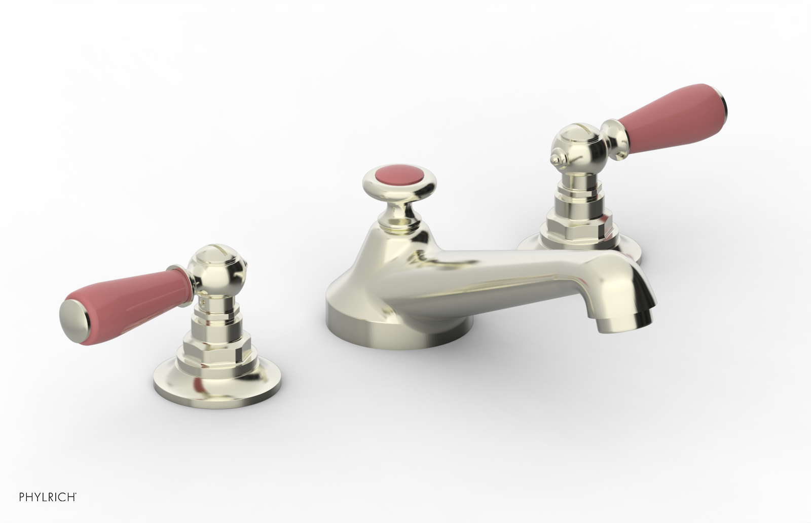 Phylrich Jamestown Low Spout Widespread Faucet with Lever Handle by Phylrich