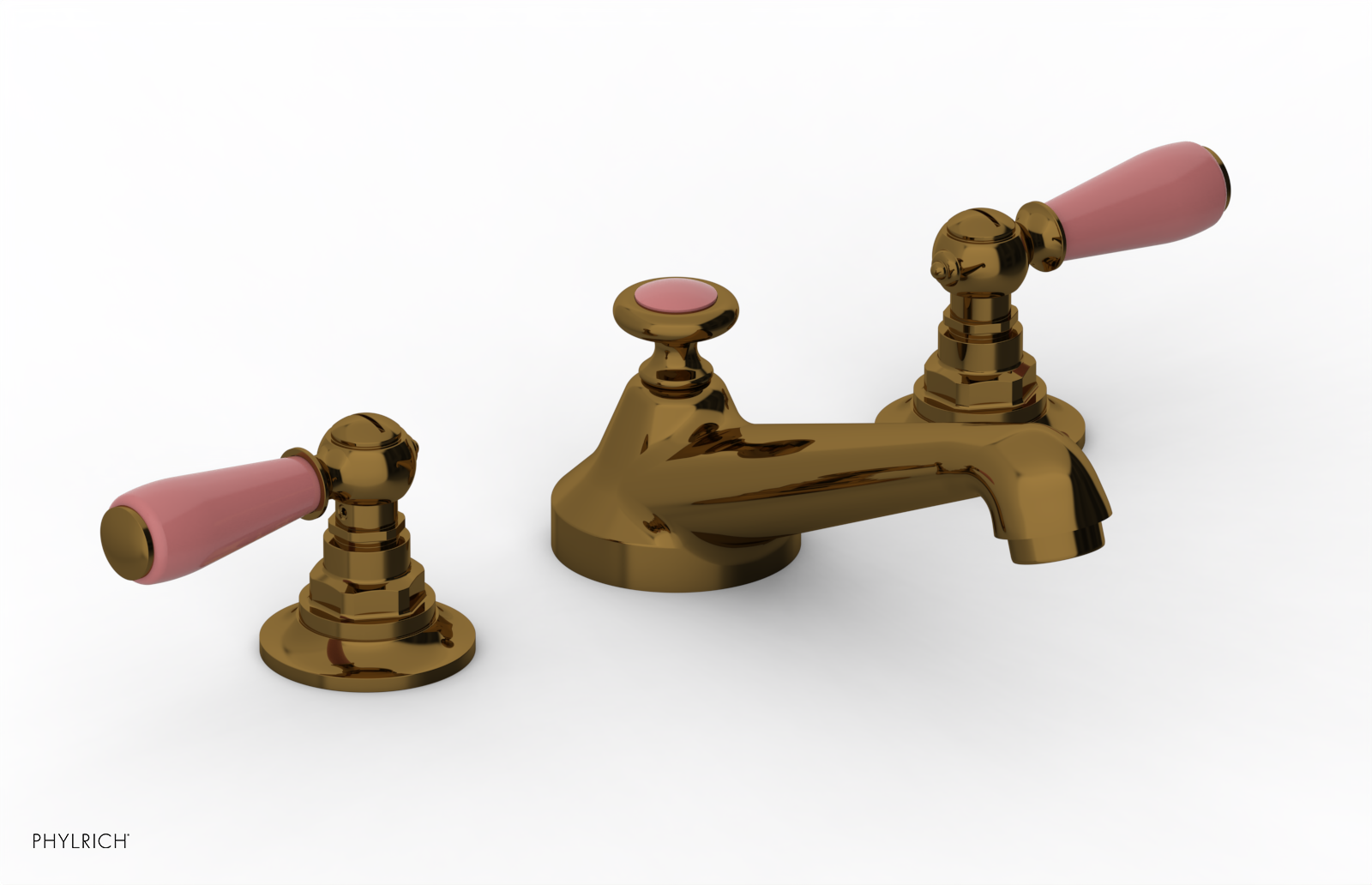 Phylrich Jamestown Low Spout Widespread Faucet with Lever Handle