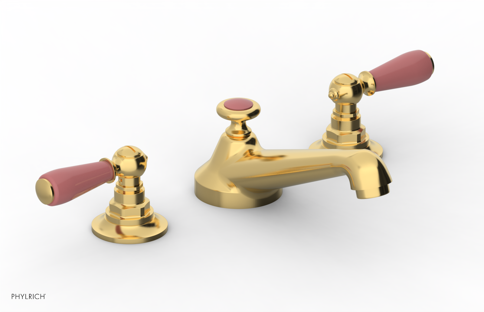 Phylrich Jamestown Low Spout Widespread Faucet with Lever Handle by Phylrich