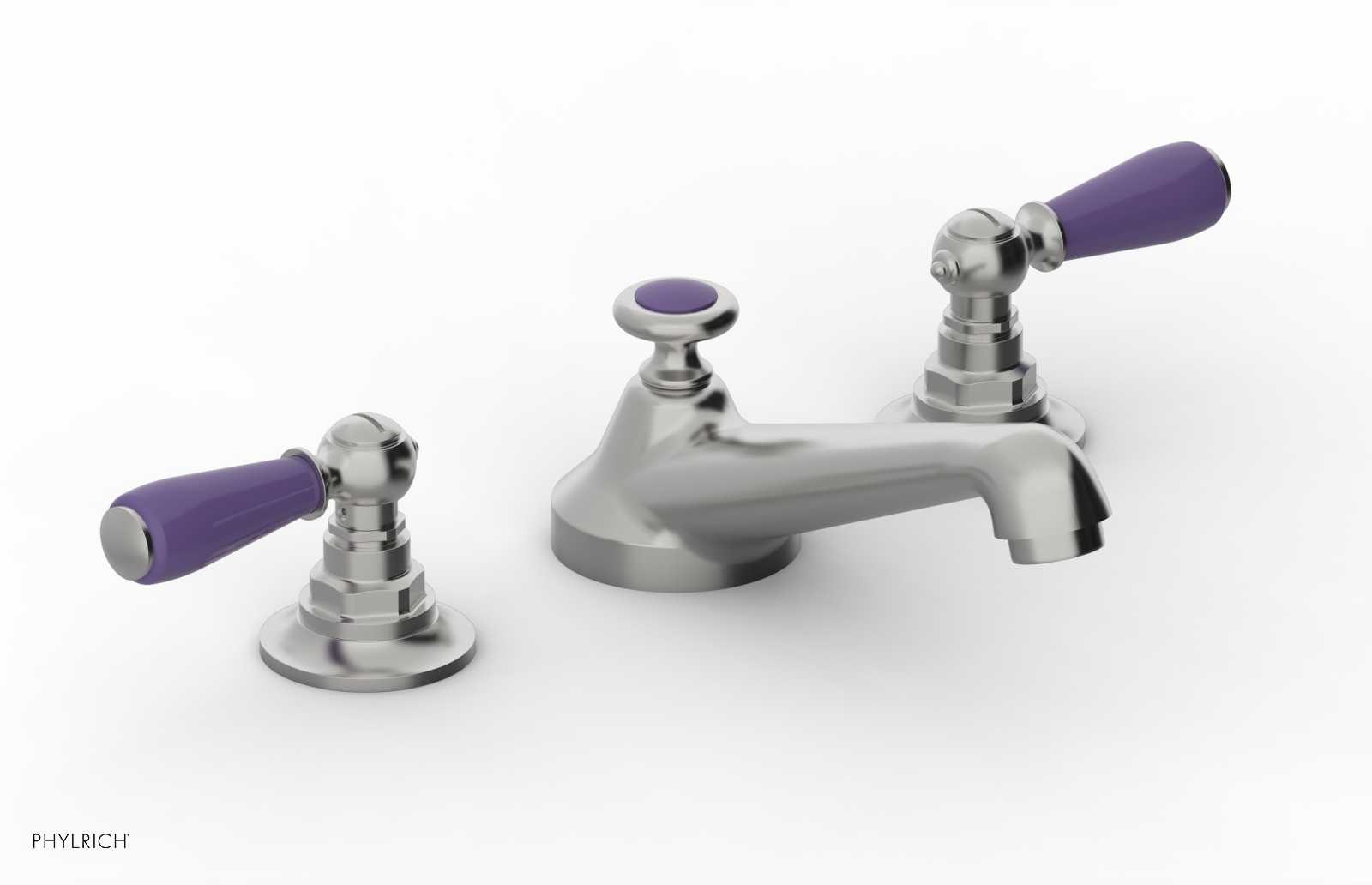 Phylrich Jamestown Low Spout Widespread Faucet with Lever Handle by Phylrich