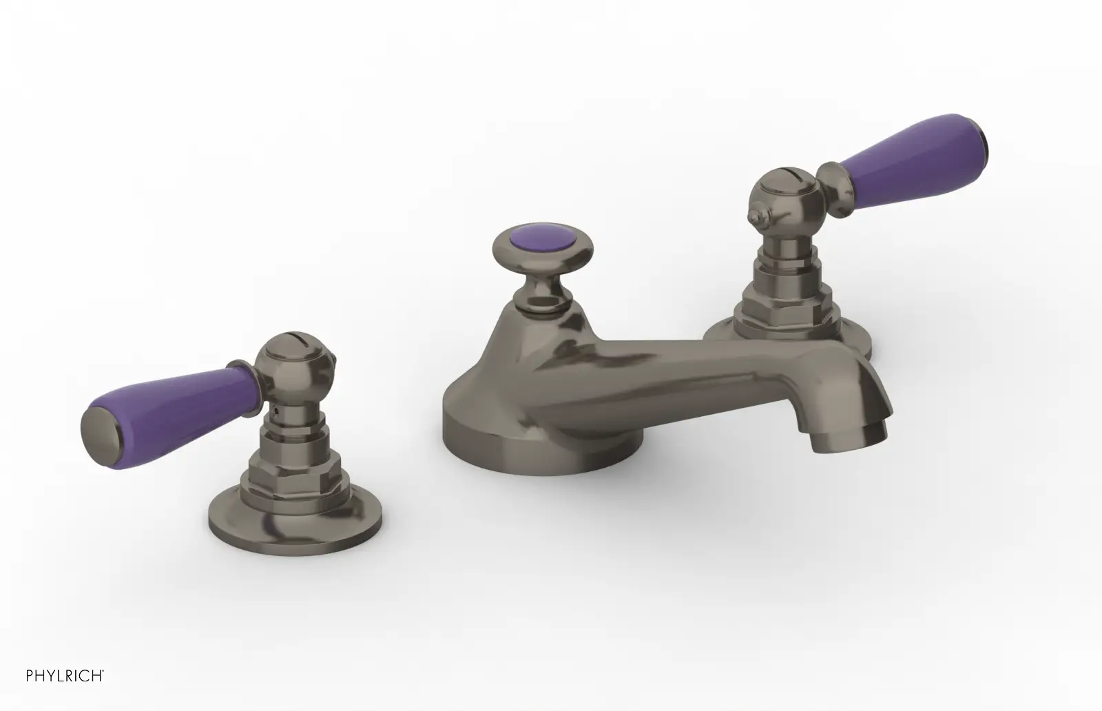 Phylrich Jamestown Low Spout Widespread Faucet with Lever Handle by Phylrich