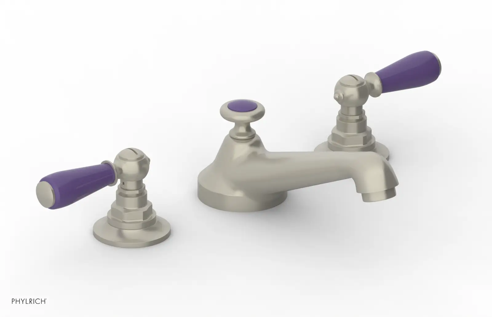 Phylrich Jamestown Low Spout Widespread Faucet with Lever Handle by Phylrich