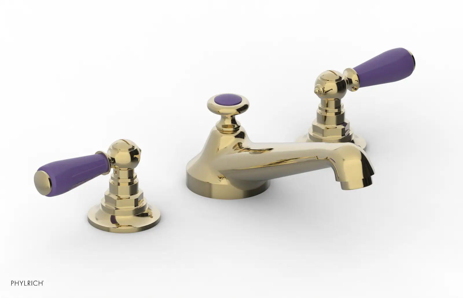 Phylrich Jamestown Low Spout Widespread Faucet with Lever Handle by Phylrich