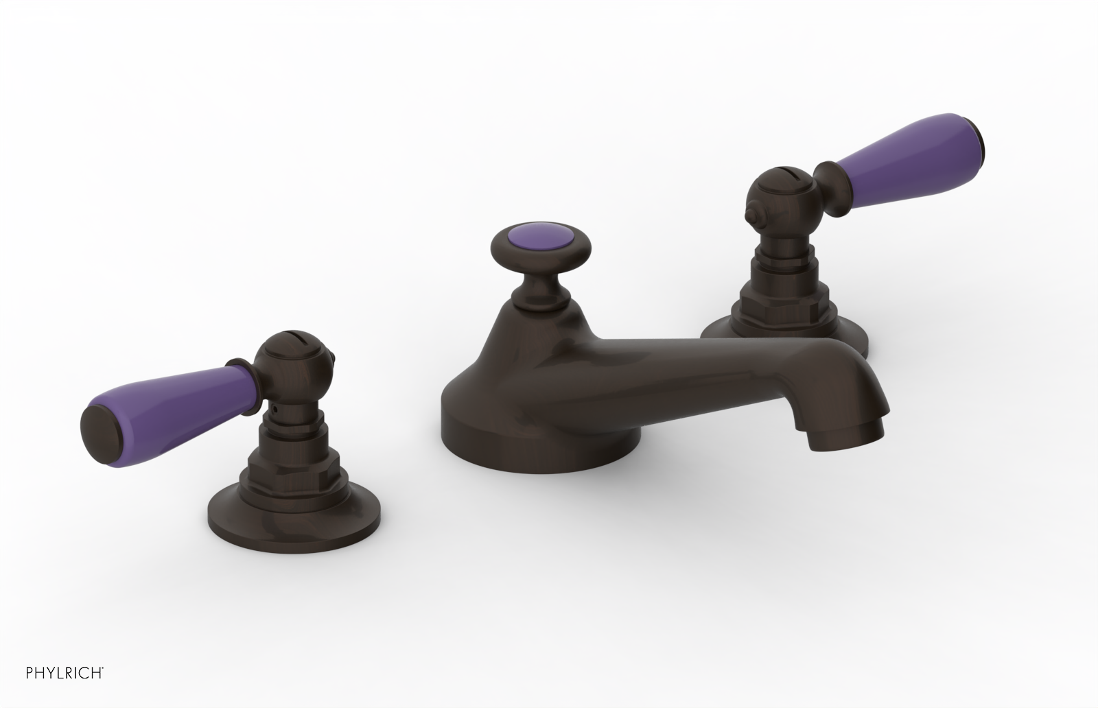 Phylrich Jamestown Low Spout Widespread Faucet with Lever Handle by Phylrich