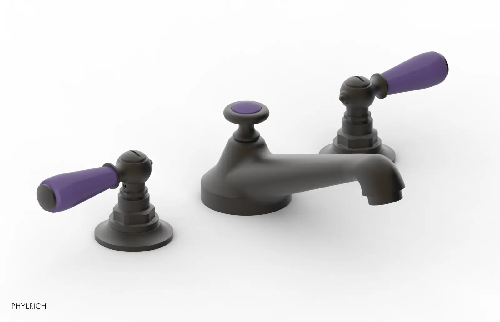 Phylrich Jamestown Low Spout Widespread Faucet with Lever Handle by Phylrich
