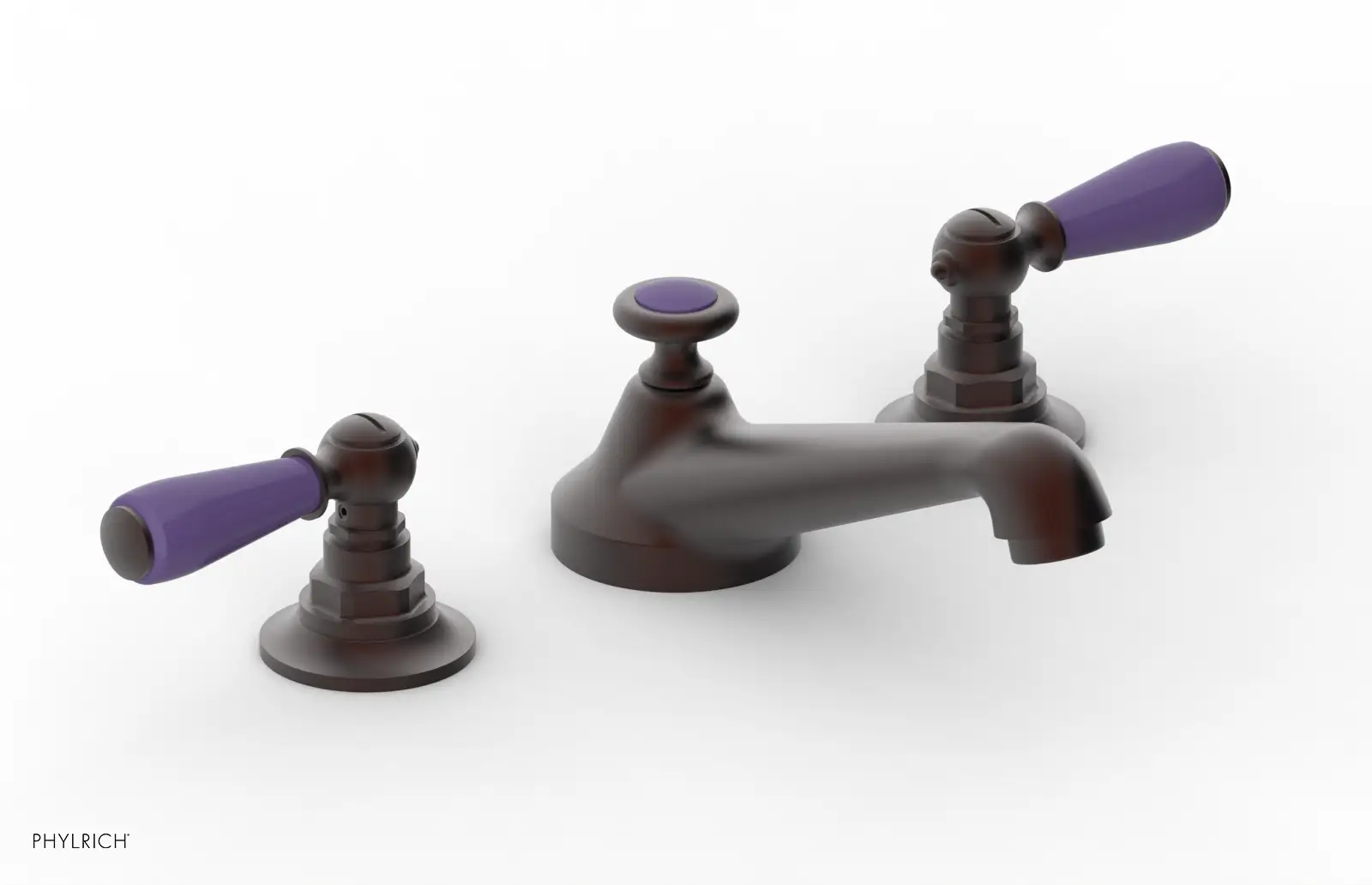Phylrich Jamestown Low Spout Widespread Faucet with Lever Handle by Phylrich