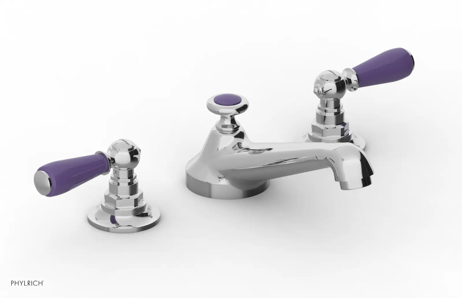 Phylrich Jamestown Low Spout Widespread Faucet with Lever Handle by Phylrich