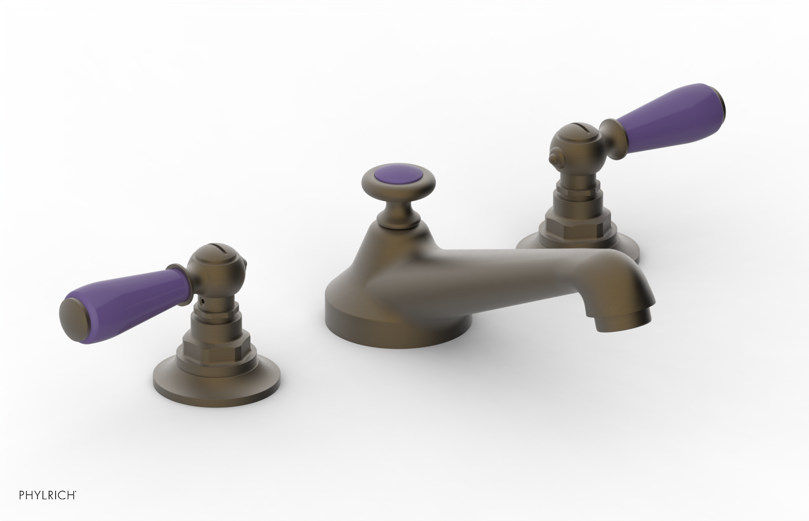 Phylrich Jamestown Low Spout Widespread Faucet with Lever Handle by Phylrich