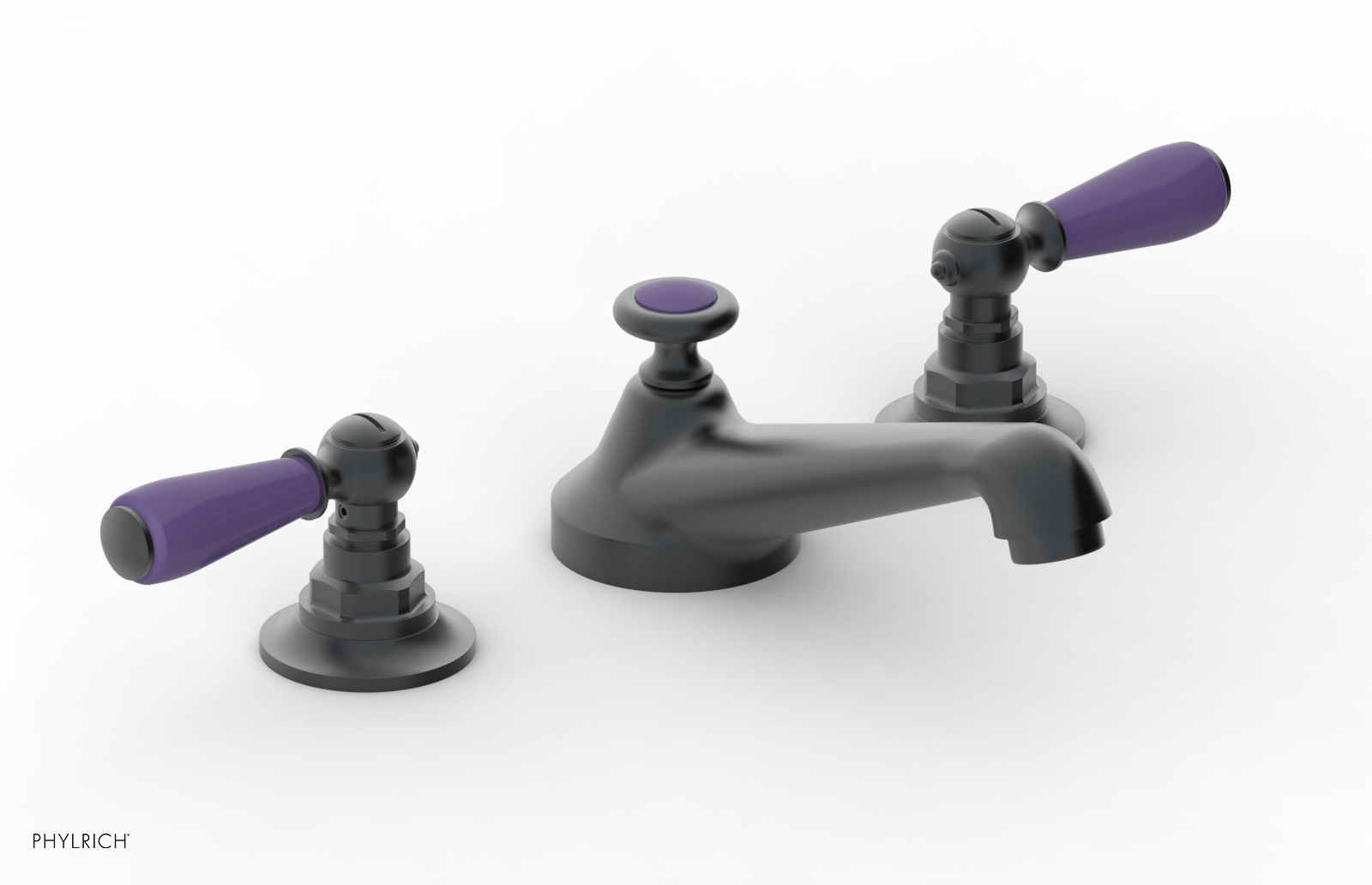 Phylrich Jamestown Low Spout Widespread Faucet with Lever Handle by Phylrich