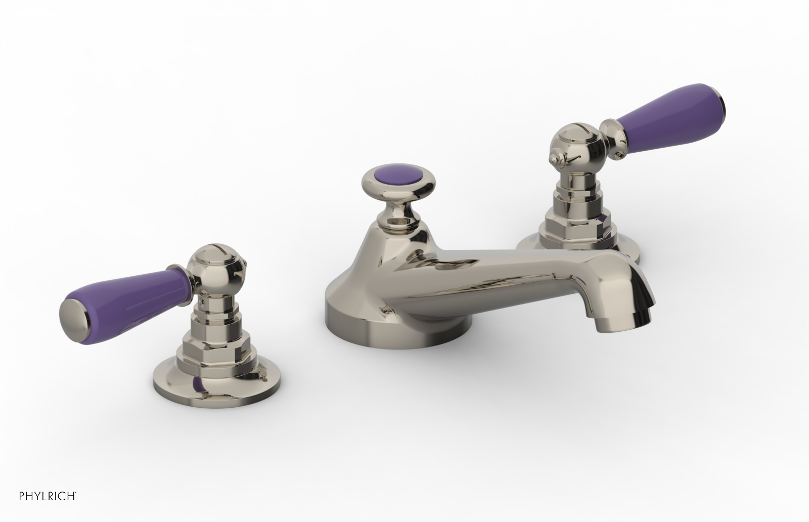 Phylrich Jamestown Low Spout Widespread Faucet with Lever Handle by Phylrich