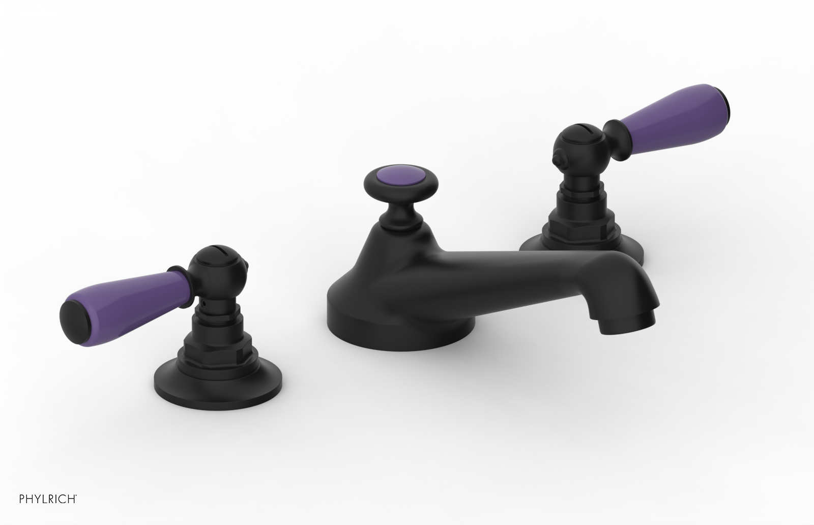 Phylrich Jamestown Low Spout Widespread Faucet with Lever Handle by Phylrich